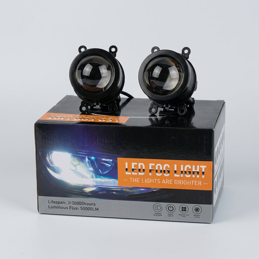 High-Power LED Projector Fog Lights - 50,000LM (Pair)