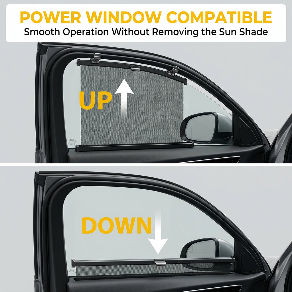 Roll-up car sun shades - general style reference 7